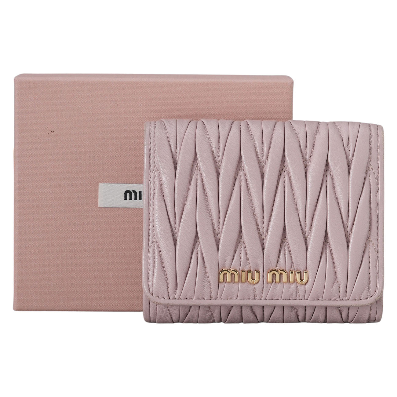 MIU MIU(USED)미우미우 5MH016 마틀라세 반지갑